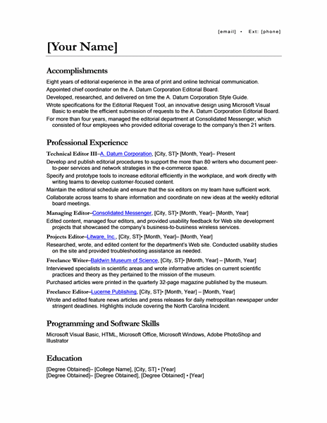 Applying for a job within the same company resume